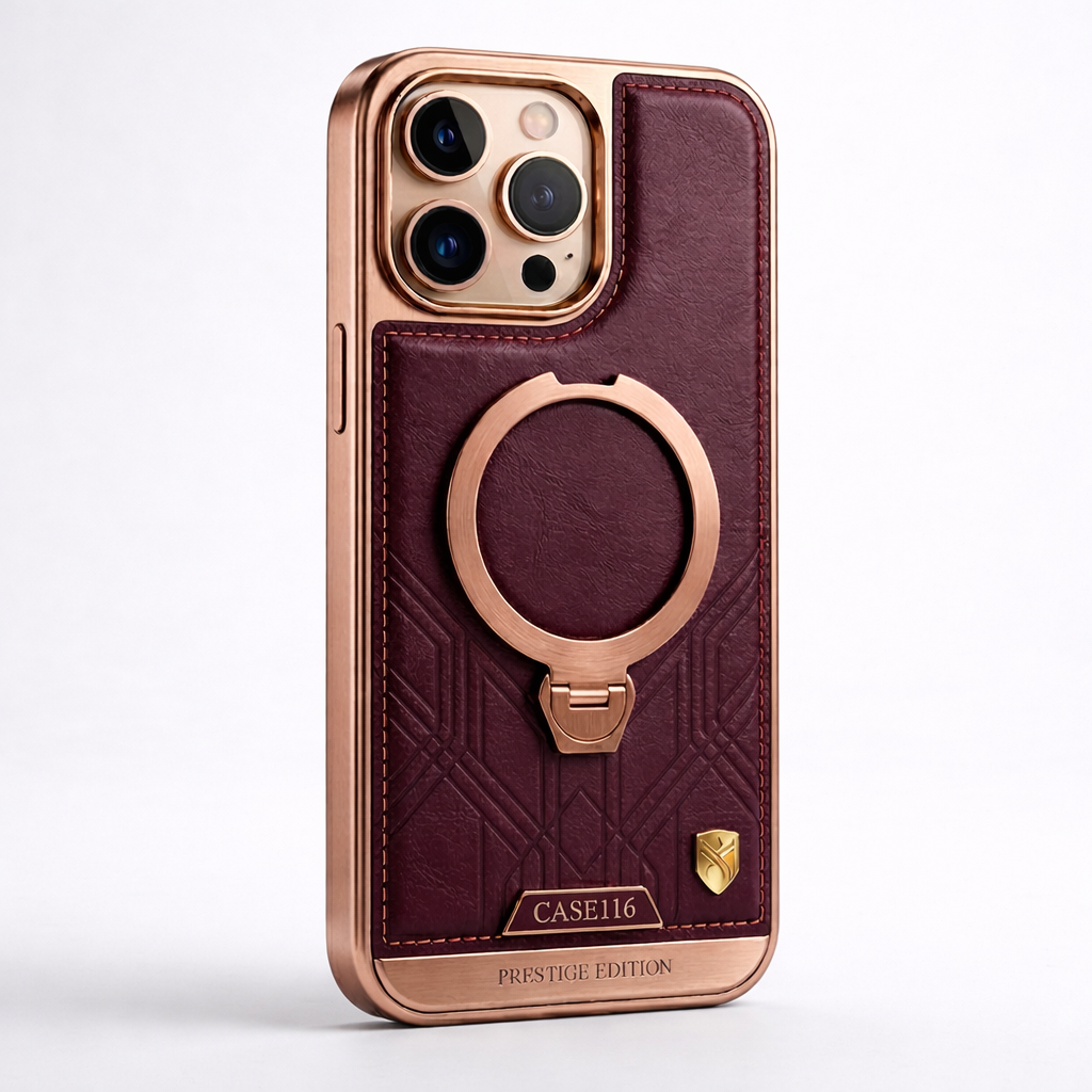 CASE116 Prestige Edition – Where Style Meets Strength in an iPhone MagSafe Leather Case