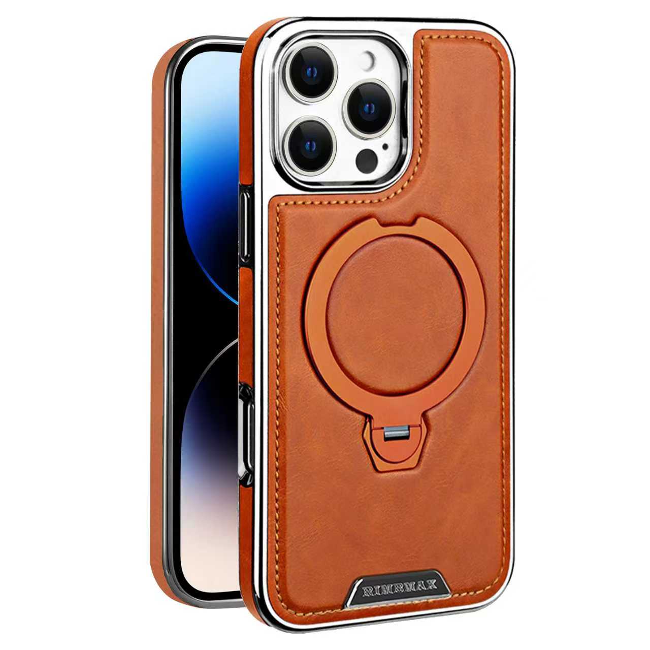 Luxury MagSafe Leather iPhone Case with Built-In Stand — For Those Who Appreciate True Quality