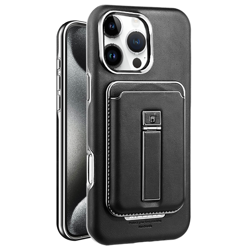 iPhone magnetic leather Case with Kickstand & Card Holder - Protective & Stylish