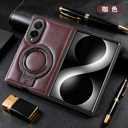 Executive Leather Magnetic Ring Case – For Samsung Galaxy S & Z Fold Series