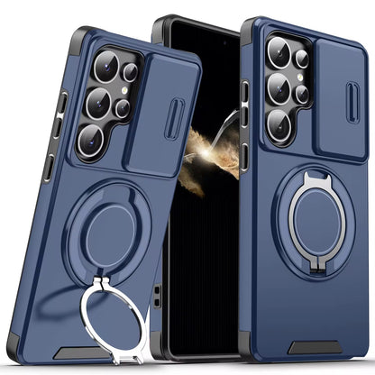 Shockproof Phone Case with 360° Ring Stand & Camera Protection – Magnetic, Durable, and Stylish