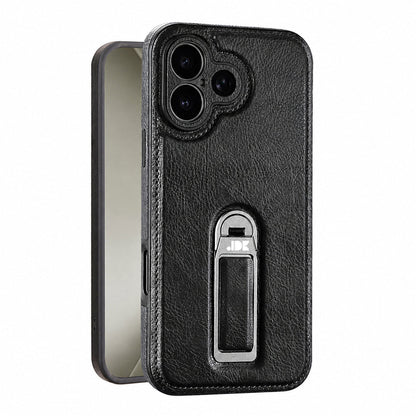 Coque de luxe en cuir texturé avec béquille MagSafe | Support mains libres et protection antichoc