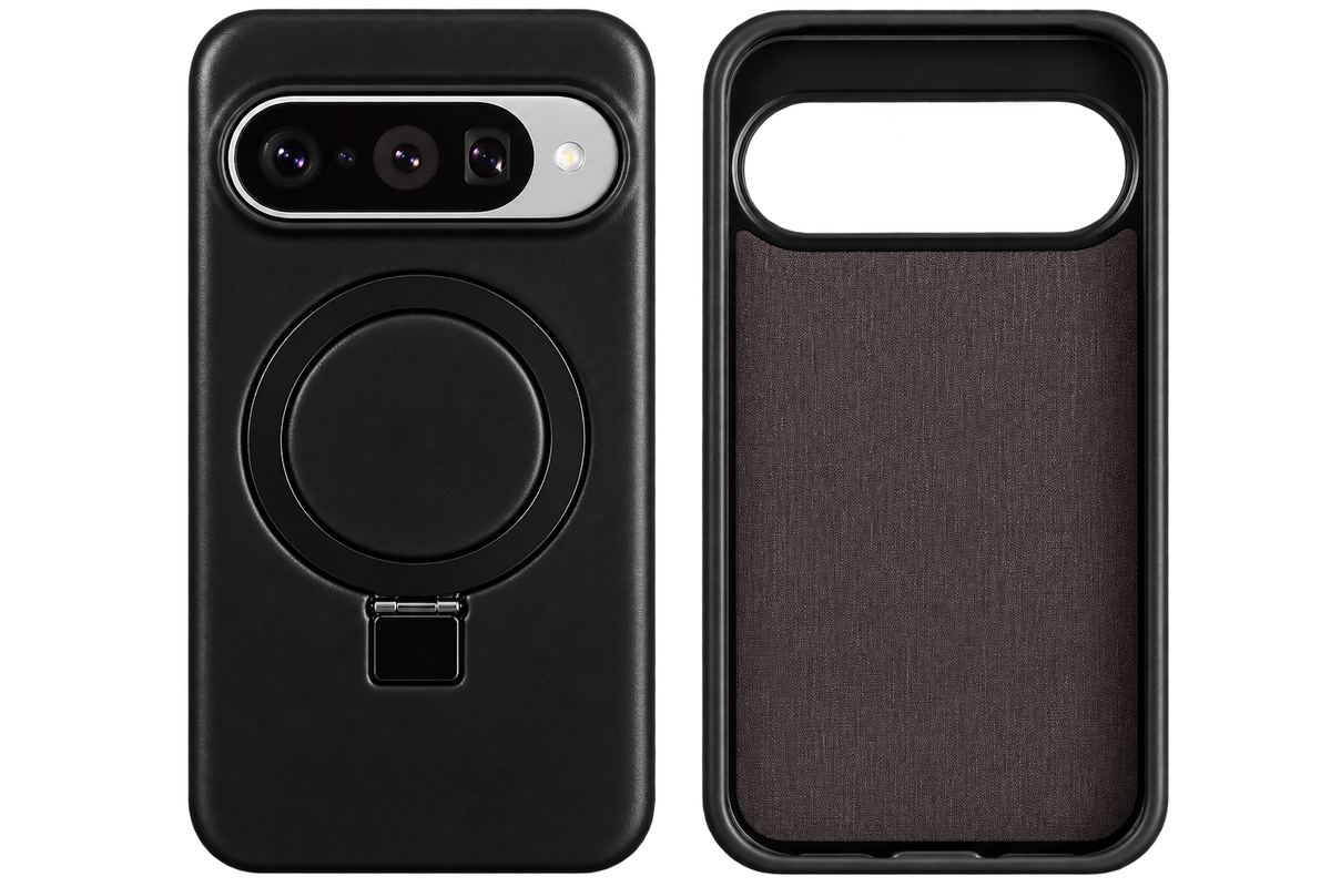 Luxury Genuine Leather Magnetic Phone Case with Bracket Holder