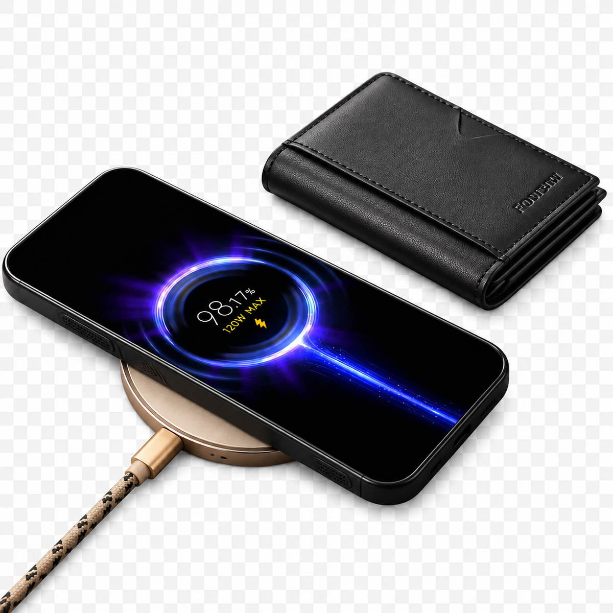 Luxuriöse Leder MagSafe Hüllen mit abnehmbarem Kartenhalter