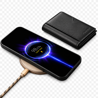 Luxuriöse Leder MagSafe Hüllen mit abnehmbarem Kartenhalter