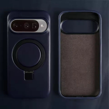Luxury Genuine Leather Magnetic Phone Case with Bracket Holder