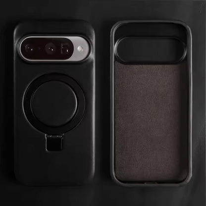 Luxury Genuine Leather Magnetic Phone Case with Bracket Holder