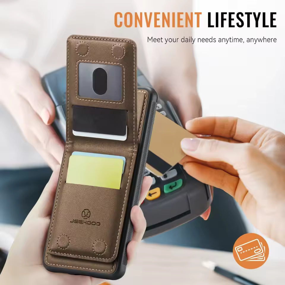 Premium 2-in-1 PU Leather Wallet Case with RFID Card Holder
