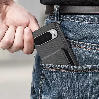 Shockproof Leather Wallet Case with Card Slot for Google Pixel