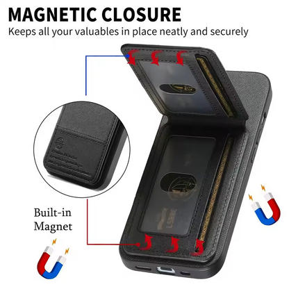 Shockproof Leather Wallet Case with Card Slot for Google Pixel