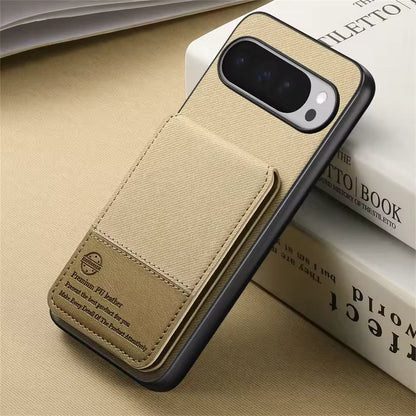 Shockproof Leather Wallet Case with Card Slot for Google Pixel