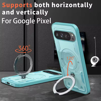 Shockproof Magnetic Phone Case with Rotating Bracket & Wireless Charging Support