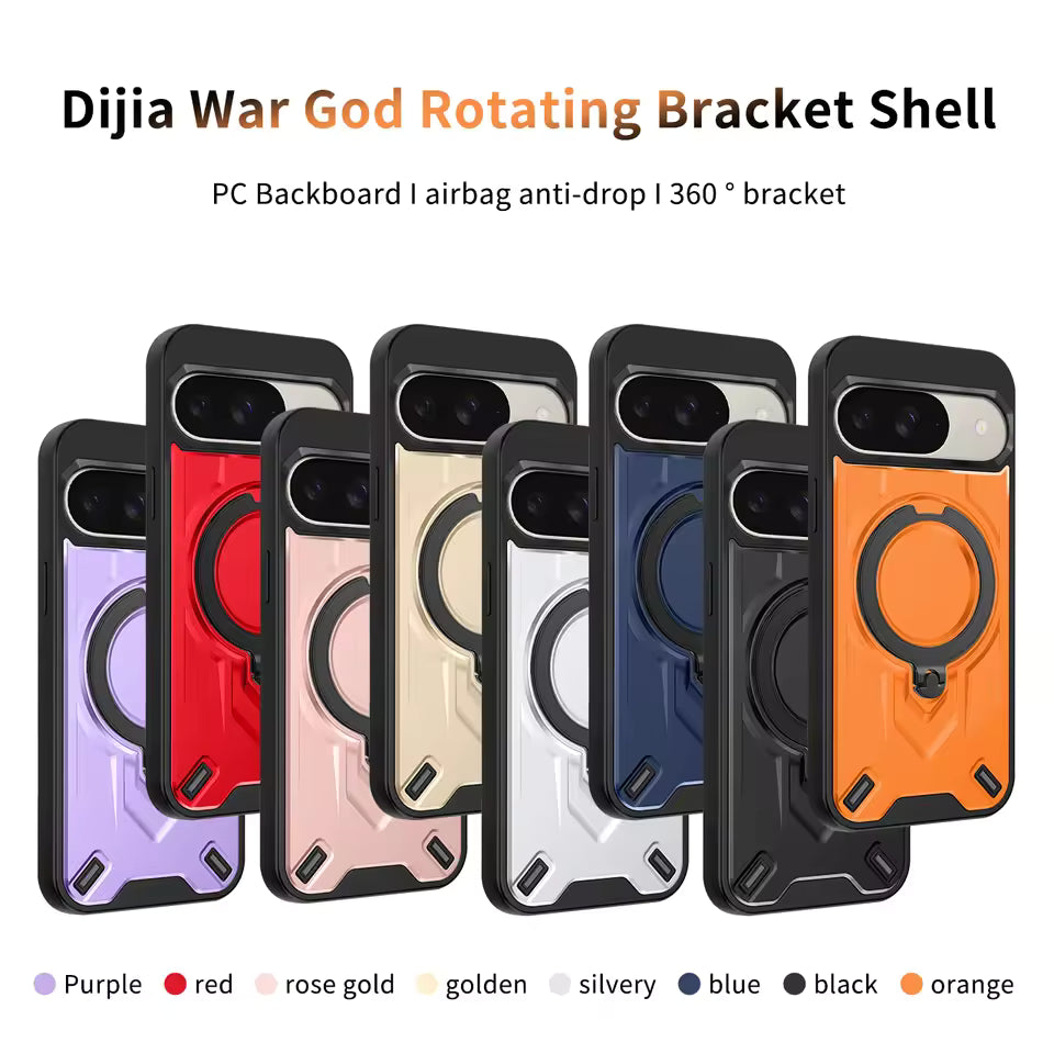 Shockproof Magnetic Phone Case with Rotating Bracket for Google Pixel