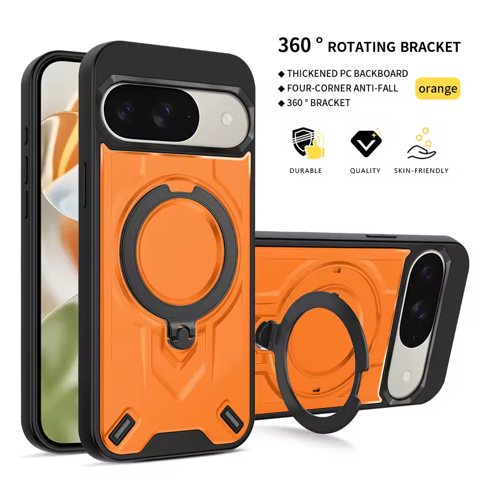 Shockproof Magnetic Phone Case with Rotating Bracket for Google Pixel