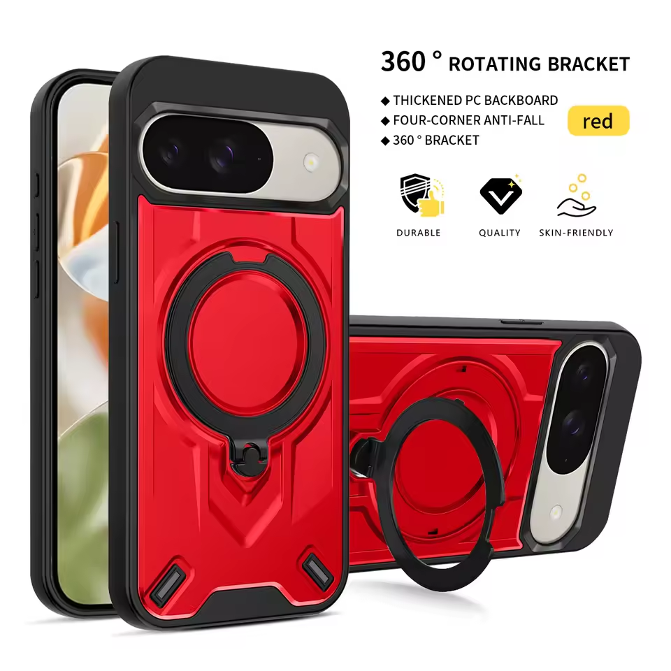 Shockproof Magnetic Phone Case with Rotating Bracket for Google Pixel