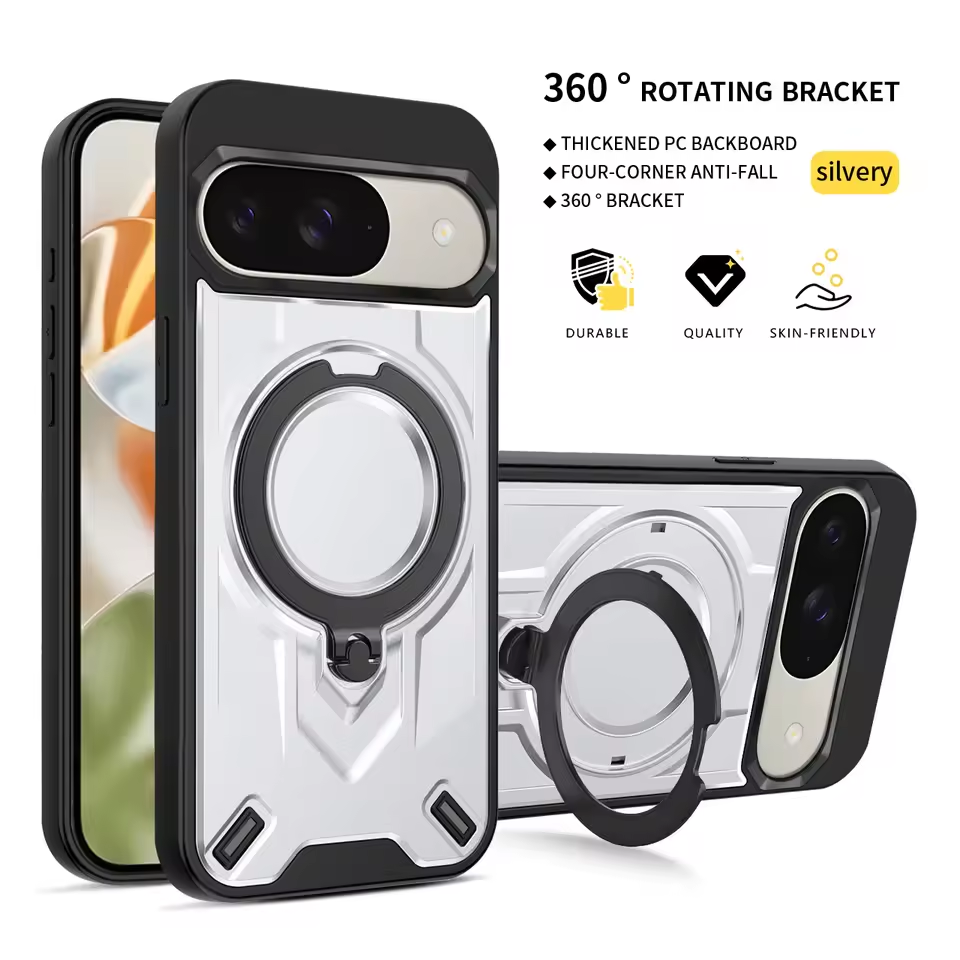 Shockproof Magnetic Phone Case with Rotating Bracket for Google Pixel