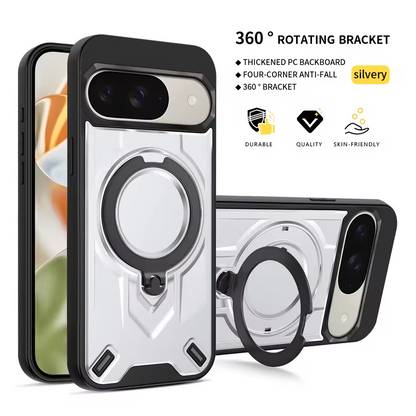 Shockproof Magnetic Phone Case with Rotating Bracket for Google Pixel