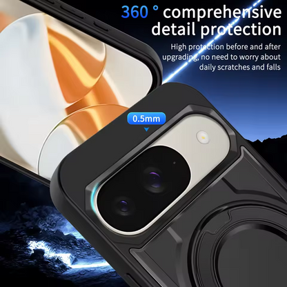 Shockproof Magnetic Phone Case with Rotating Bracket for Google Pixel