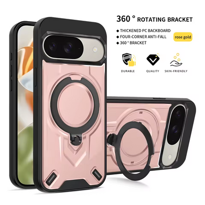 Shockproof Magnetic Phone Case with Rotating Bracket for Google Pixel