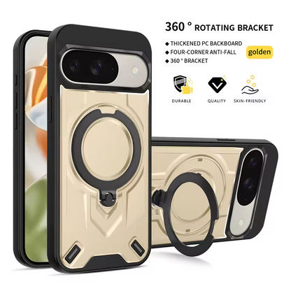 Shockproof Magnetic Phone Case with Rotating Bracket for Google Pixel