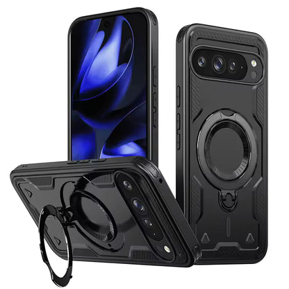 Shockproof Magnetic Phone Case with Rotating Bracket & Wireless Charging Support