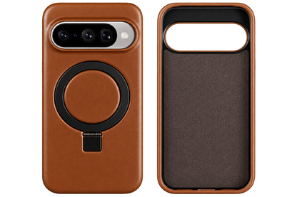 Luxury Genuine Leather Magnetic Phone Case with Bracket Holder
