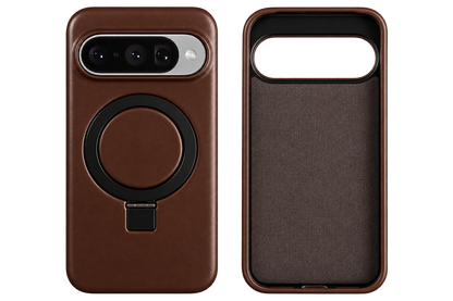 Luxury Genuine Leather Magnetic Phone Case with Bracket Holder