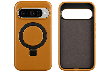 Luxury Genuine Leather Magnetic Phone Case with Bracket Holder