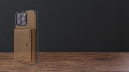 Luxuriöse Leder MagSafe Hüllen mit abnehmbarem Kartenhalter